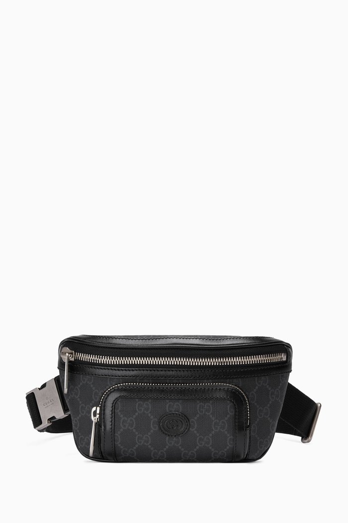 

Interlocking G-print Belt Bag in Coated-canvas, Black