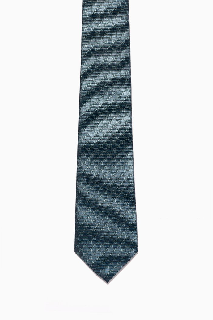Tie in Silk Jacquard, Blue