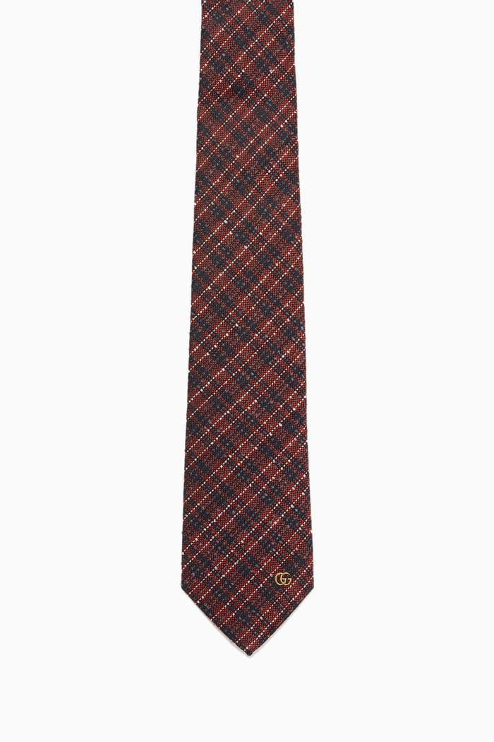 

Jacquard Tie in Wool-silk, Red