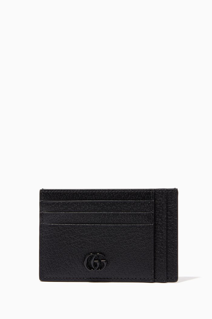 

GG Marmont Card Case in Leather, Black