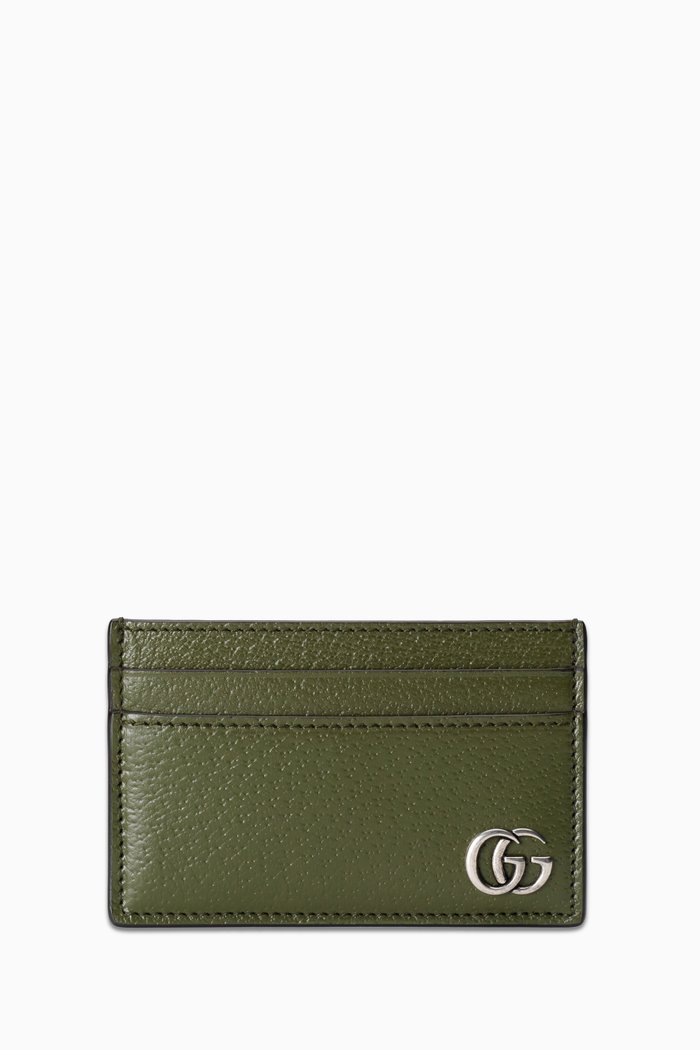 GG Marmont Card Case in Leather, Black