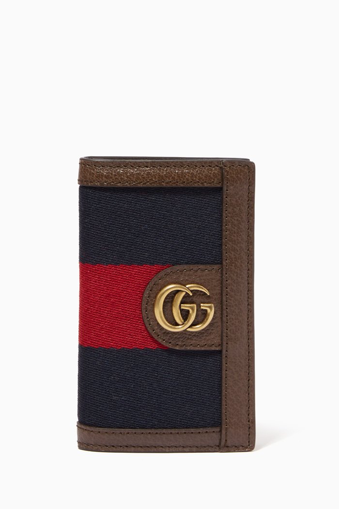 

Web Cardcase with Double G in Leather, Multicolour