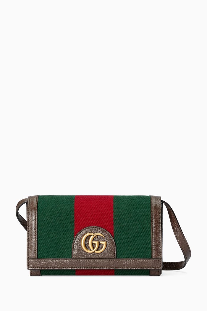 

Double G Mini Bag in Web Canvas, Multicolour
