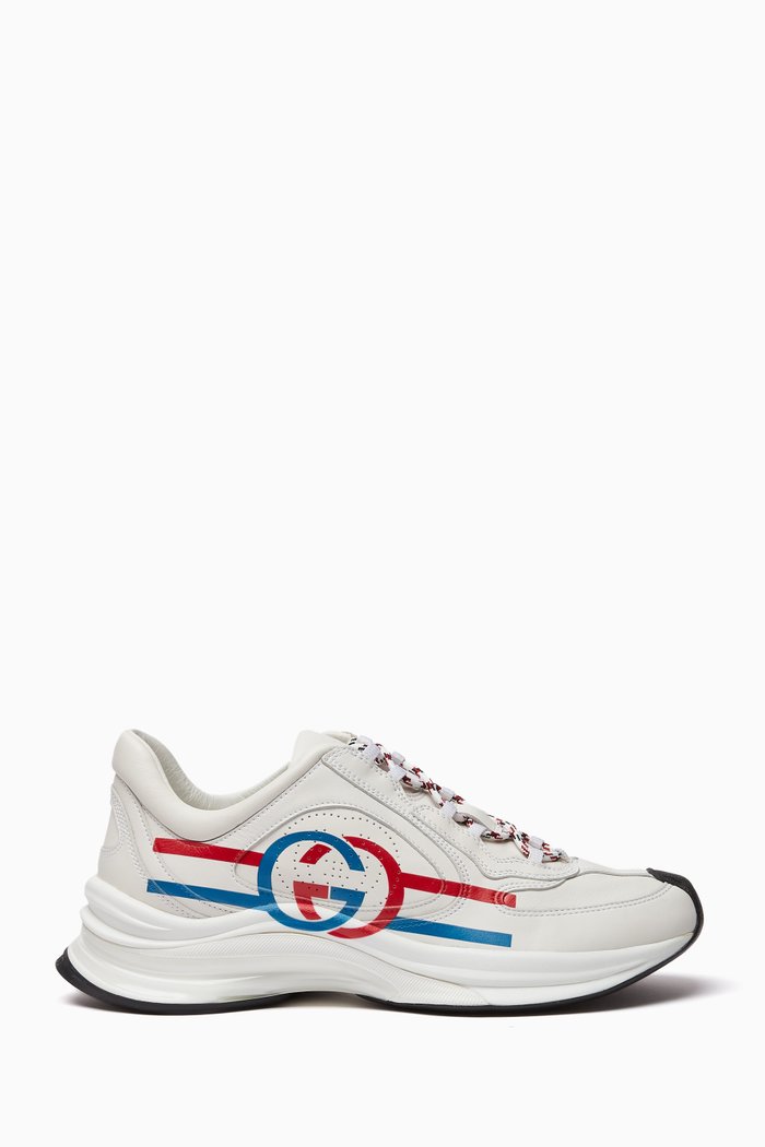 

Gucci Run Sneakers in Leather, White
