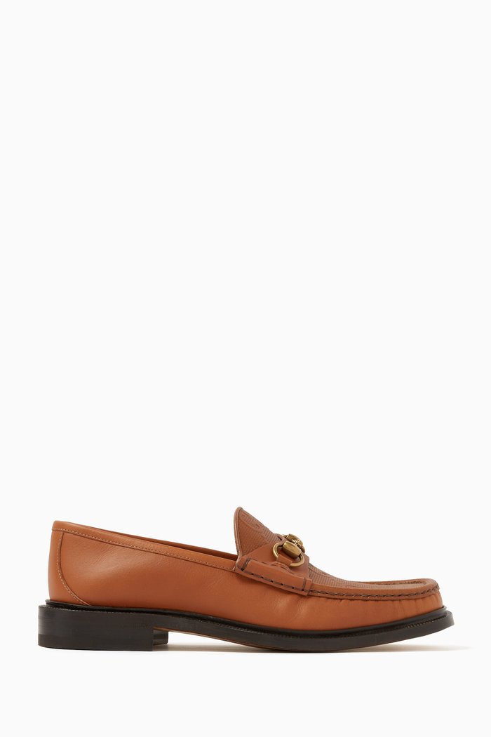 

Wislet Horsebit Loafers in Leather, Brown