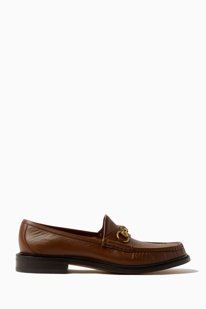 

Horsebit Loafers in Leather, Brown