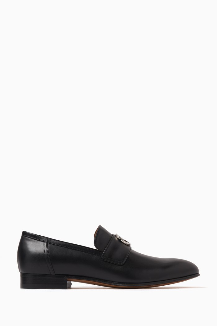 

Ed Interlocking G Loafers in Leather, Black