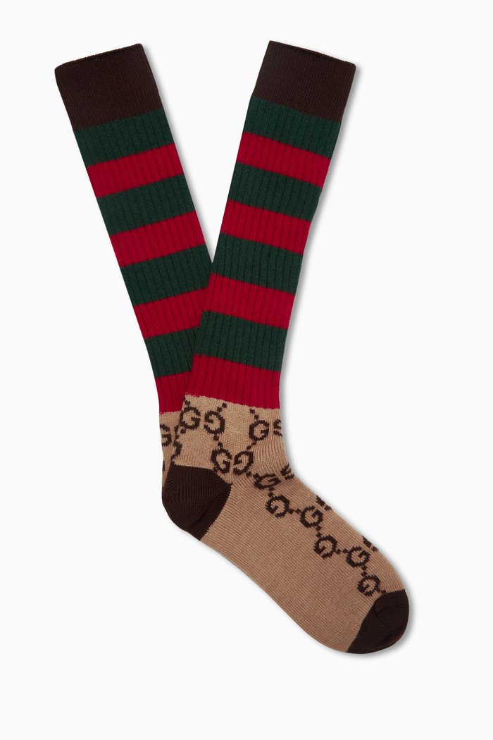 

Striped GG Socks in Cotton-blend, Multicolour