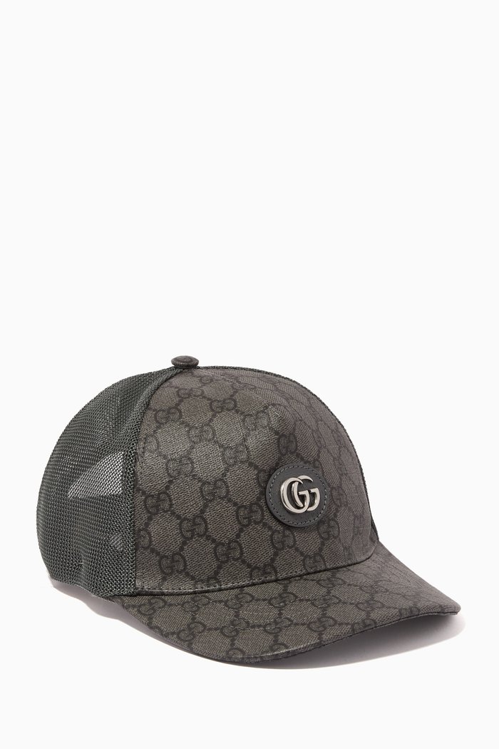 

GG Supreme Baseball Hat in Cotton-canvas, Grey