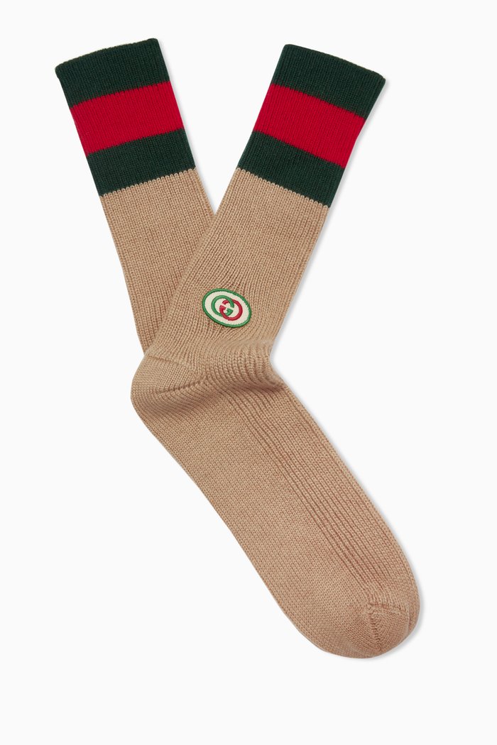 

GG Logo Socks in Wool Blend, Multicolour