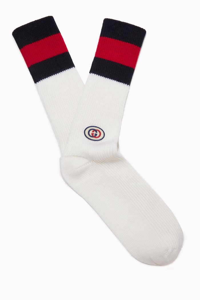 

GG Logo Socks in Wool Blend, Multicolour
