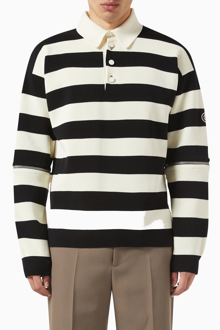 

Striped Polo in Cotton, Multicolour