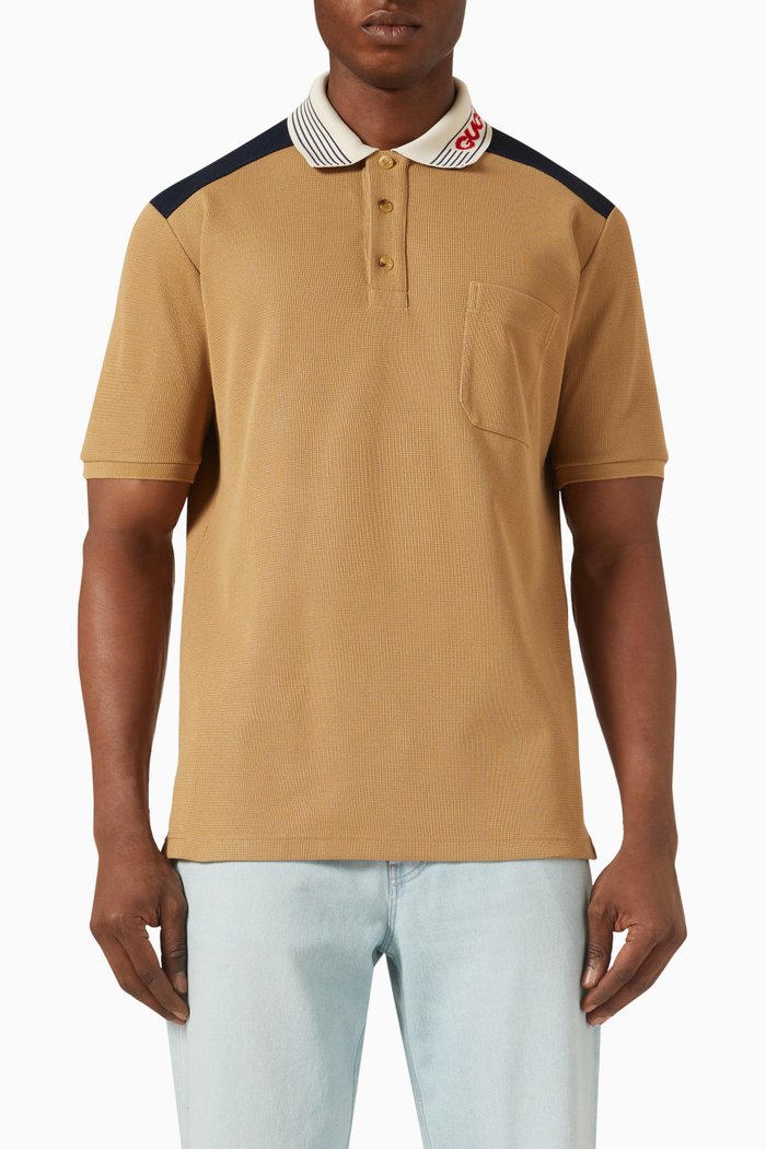 

Polo Shirt in Cotton-jersey, Brown