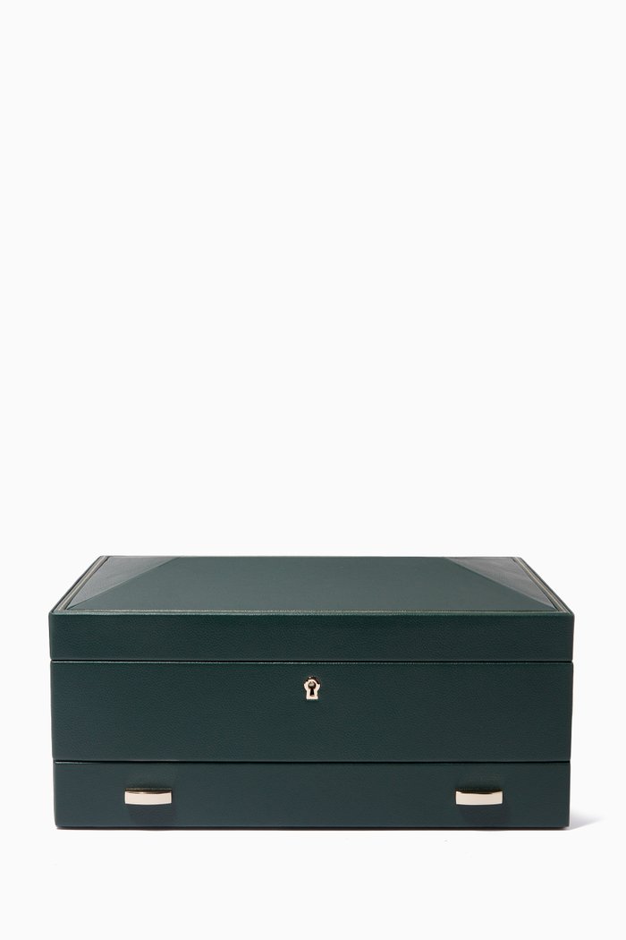 

Watch Box in Vegan Leather, Green