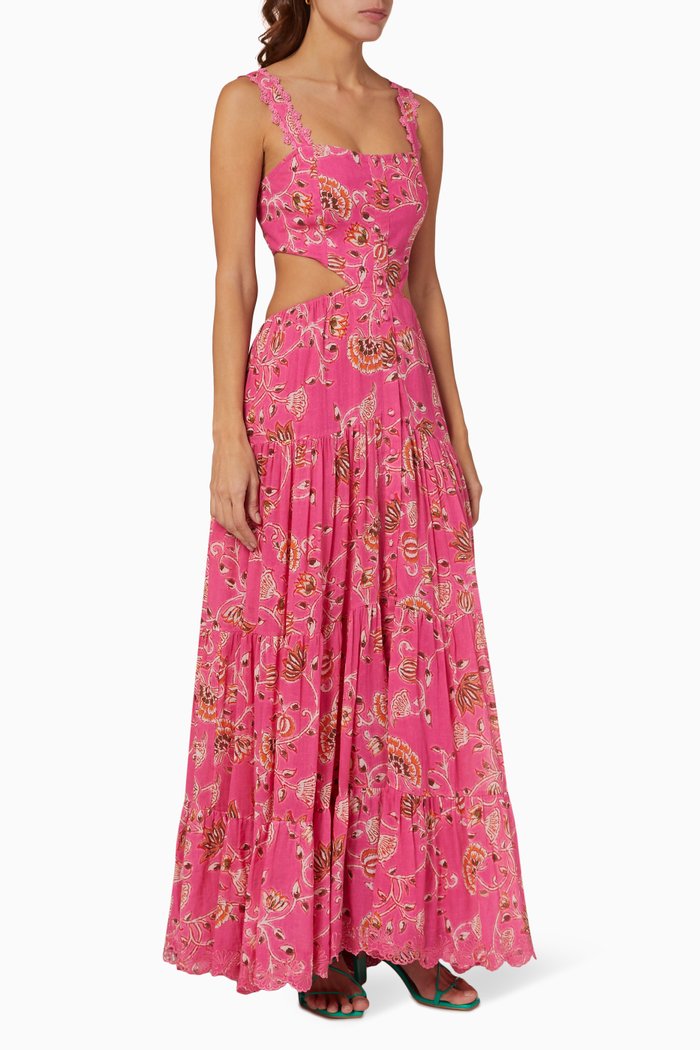 Nara Dress in Cotton Gauze, Pink