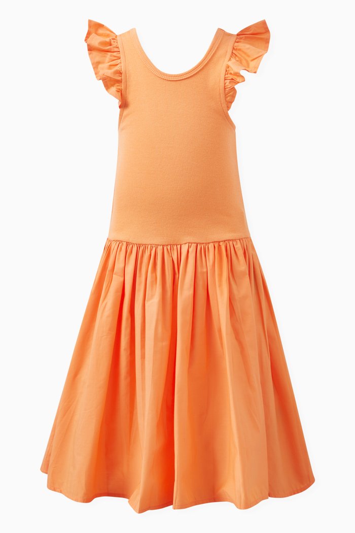 

Cloudia Dress in Cotton-blend, Orange