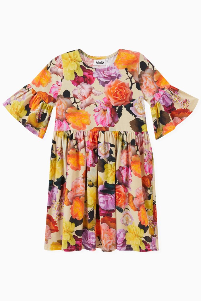 

Chasity Printed Dress in Organic Cotton Blend, Multicolour