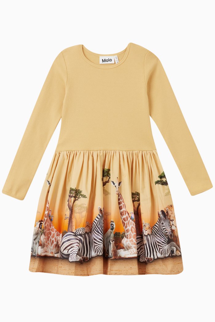 Casie Dress in Organic Cotton, Yellow