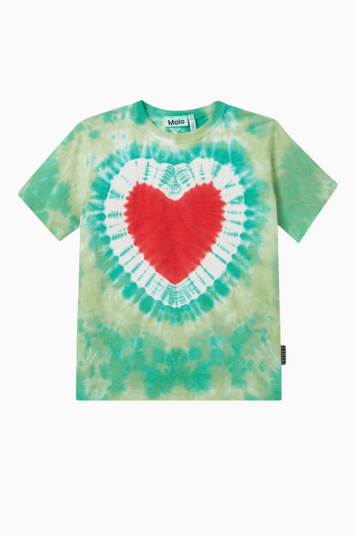 

Riley Tie Dye T-shirt in Organic Cotton, Green