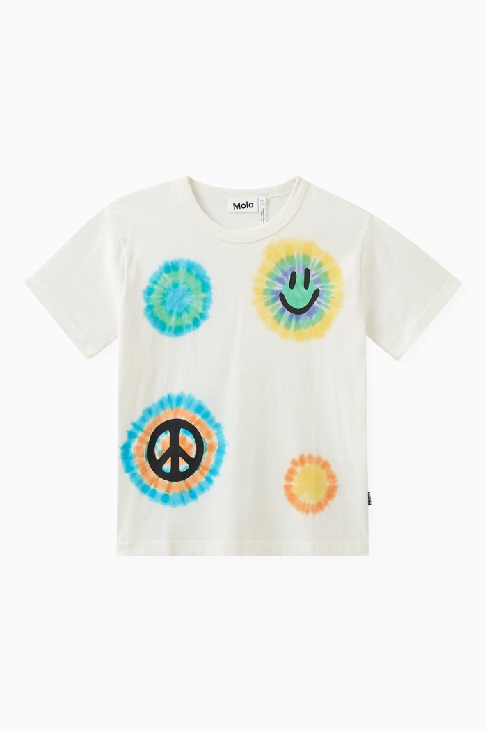

Riley Tie-dye T-shirt in Organic Cotton, White