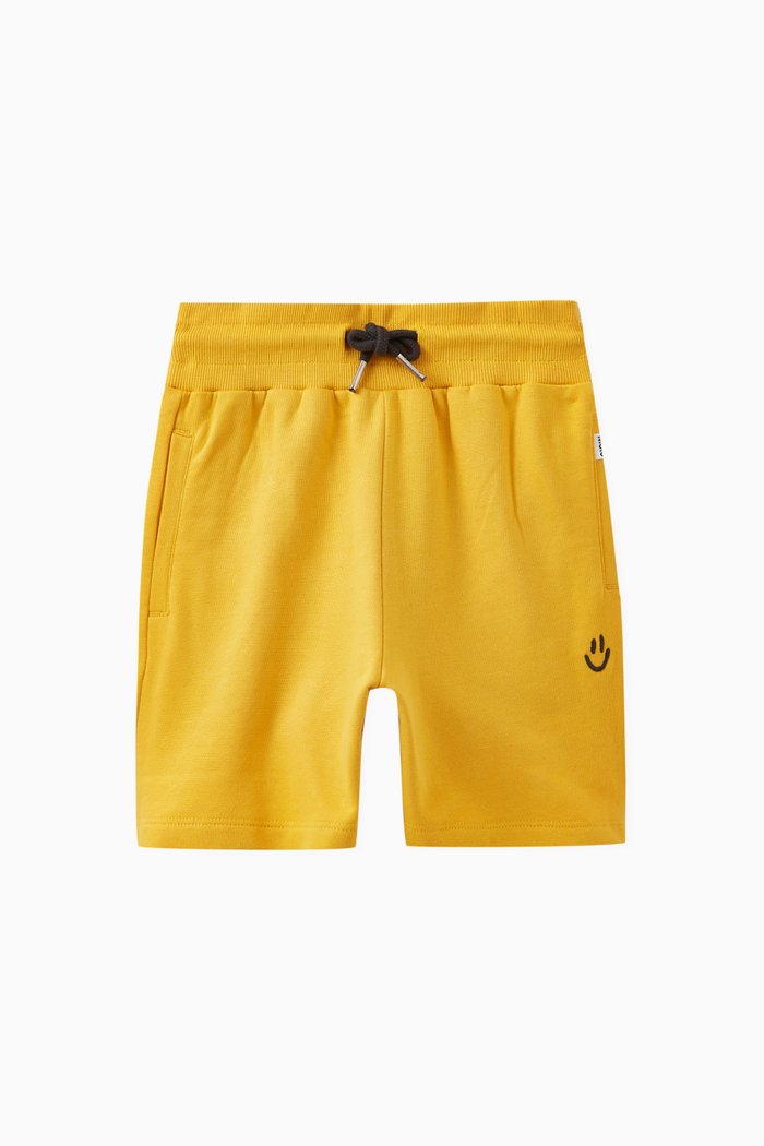 

Alw Smiley-print Shorts in Organic Cotton, Yellow