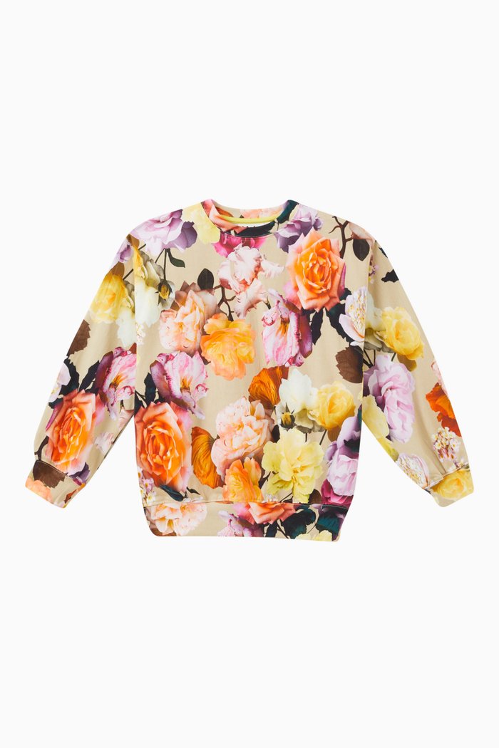 

Floral Sweatshirt in Organic Cotton, Multicolour