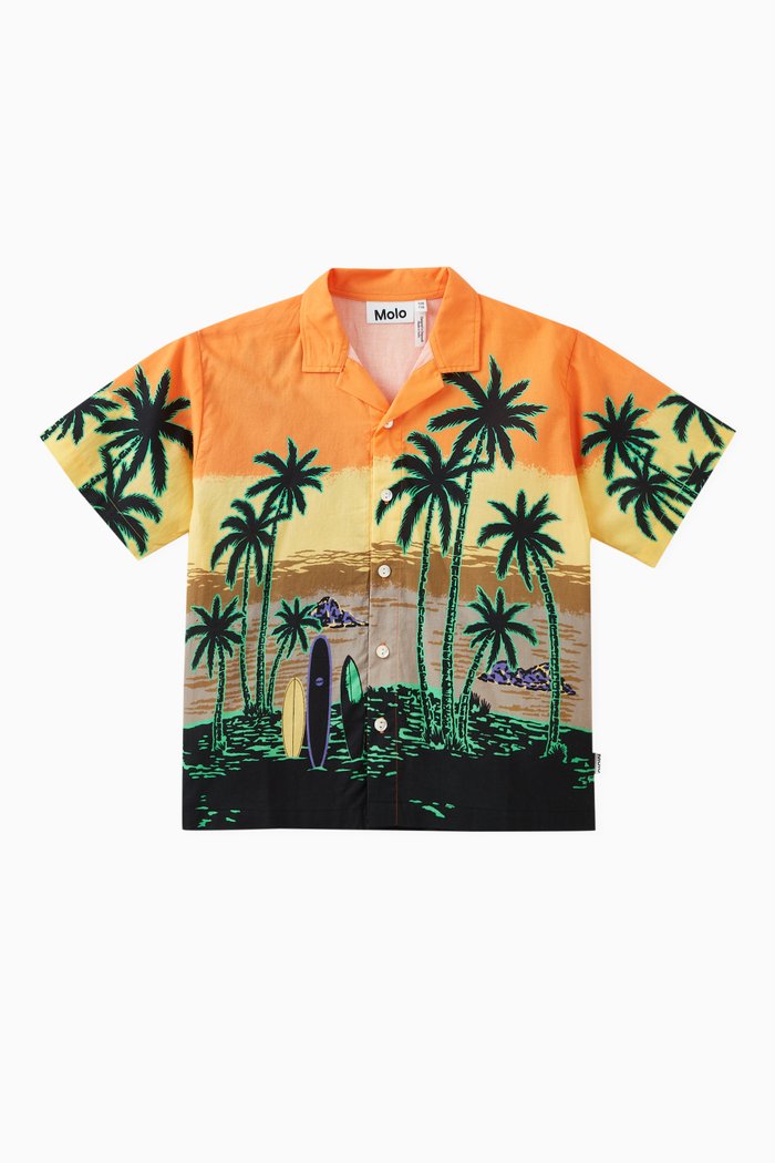 

Rui Sunset-print Shirt in Organic Cotton, Multicolour