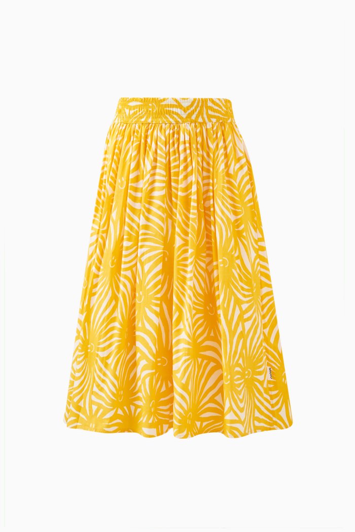 

Bree Stay Sunny Gathered Skirt in Cotton, Yellow