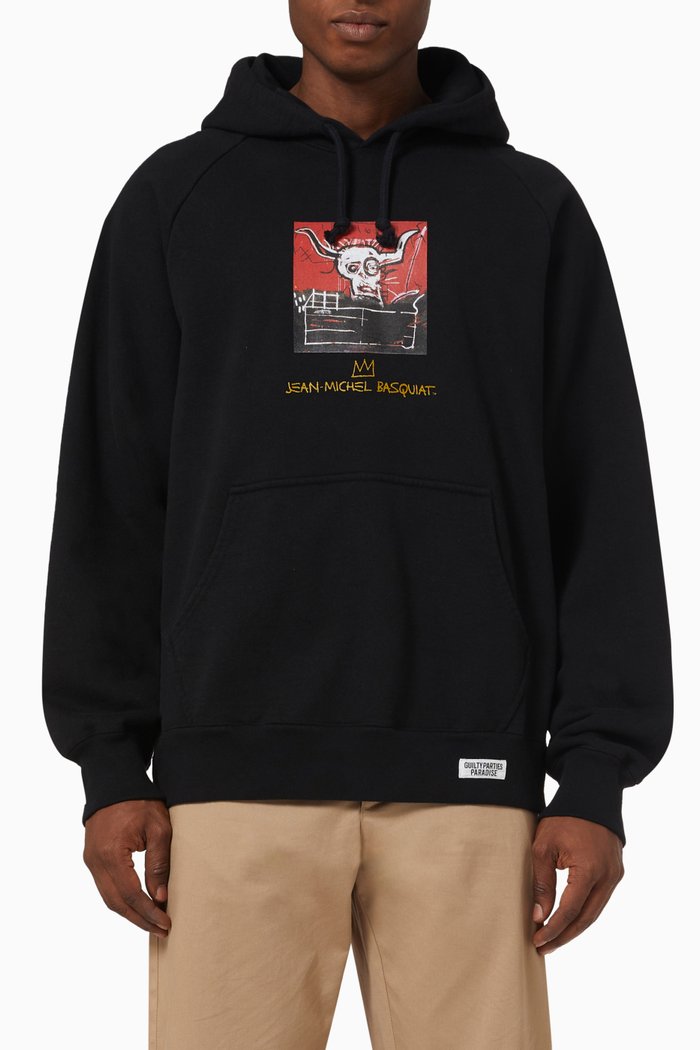 

Jean-Michel Basquiat Hoodie in Cotton-fleece, Black