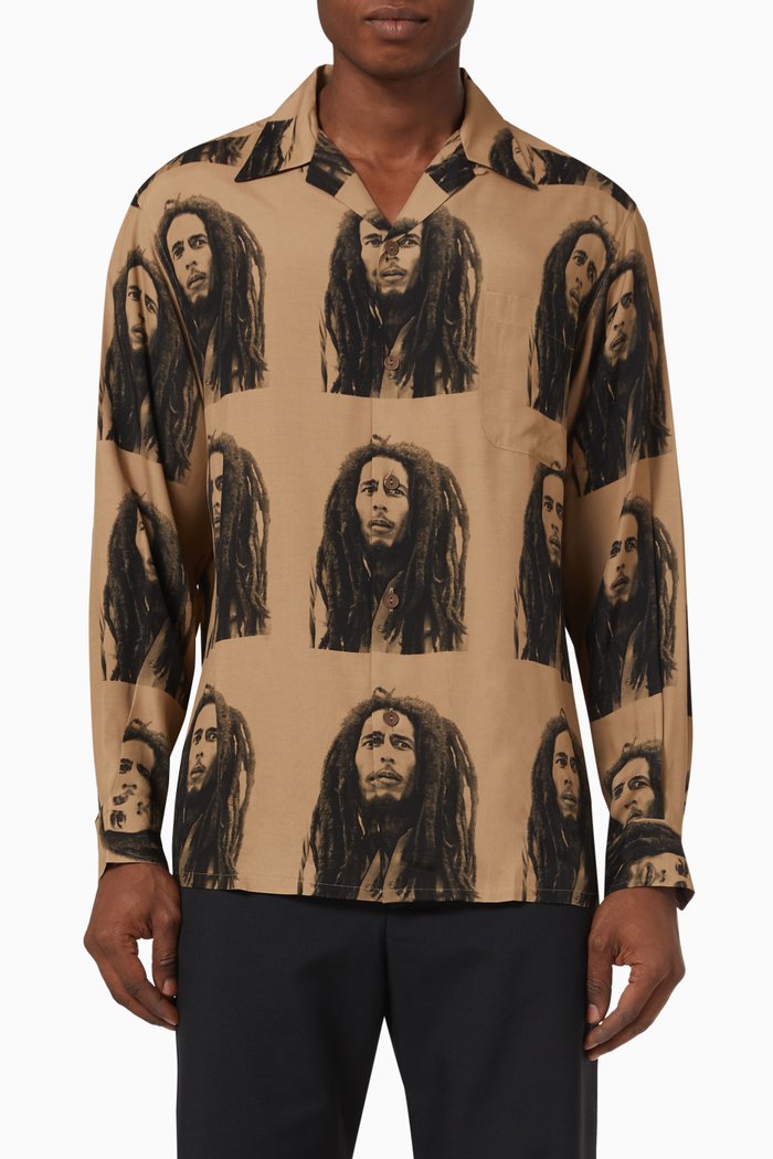

Bob Marley Shirt in Rayon, Neutral