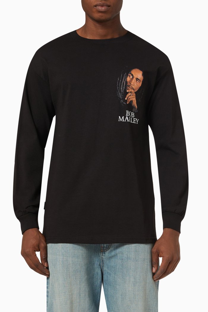

Bob Marley T-shirt in Cotton-fleece, Black