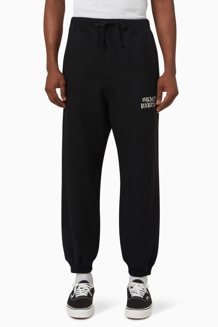 

Embroidered-logo Sweatpants in Cotton-fleece, Black
