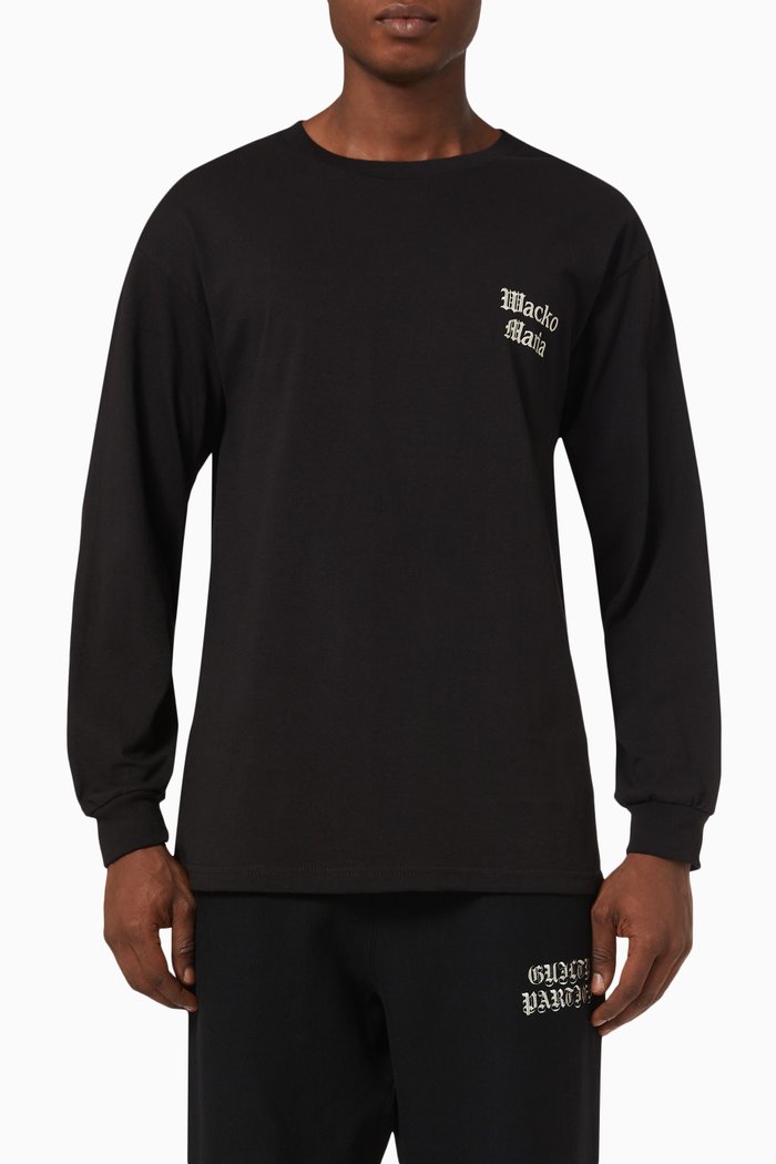 

Embroidered-logo T-shirt in Cotton-jersey, Black
