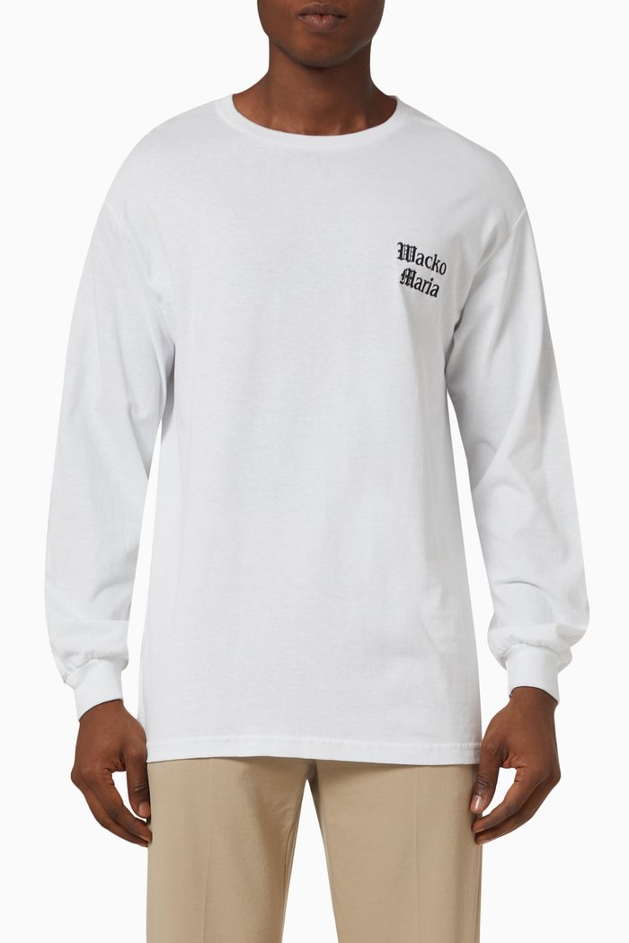 

Embroidered-logo T-shirt in Cotton-jersey, White