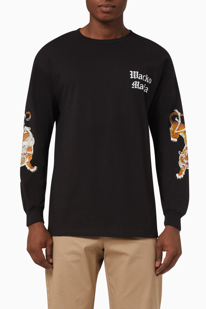 

Tim Lehi Embroidered-logo T-shirt in Cotton-jersey, Black