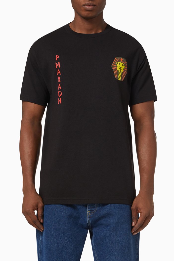 

Pharaoh-print T-shirt in Cotton, Black
