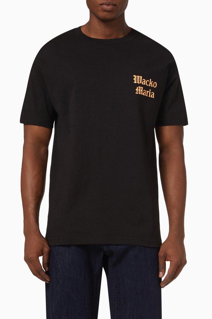

Chest Logo-print T-shirt in Cotton, Black