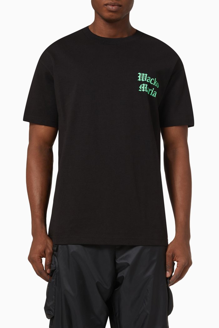 

Chest Logo-print T-shirt in Cotton, Black