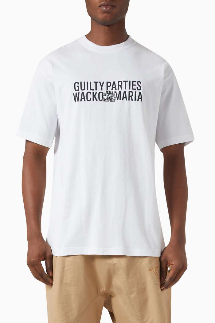 

x Black Eye Patch T-shirt in Cotton Jersey, White