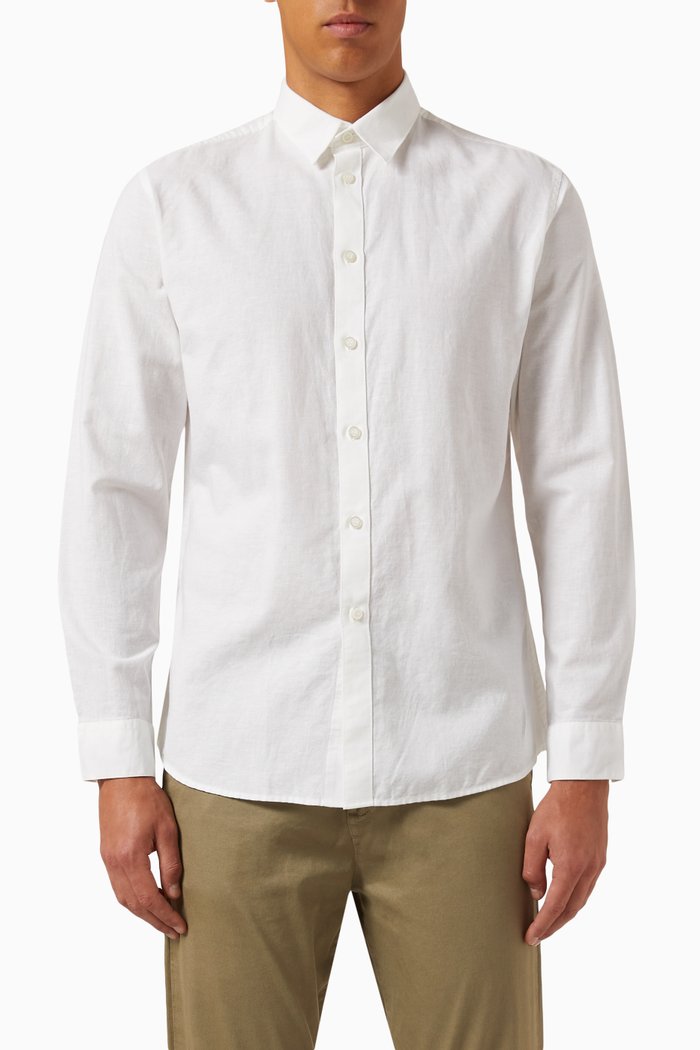 

Shirt in Linen Blend, White