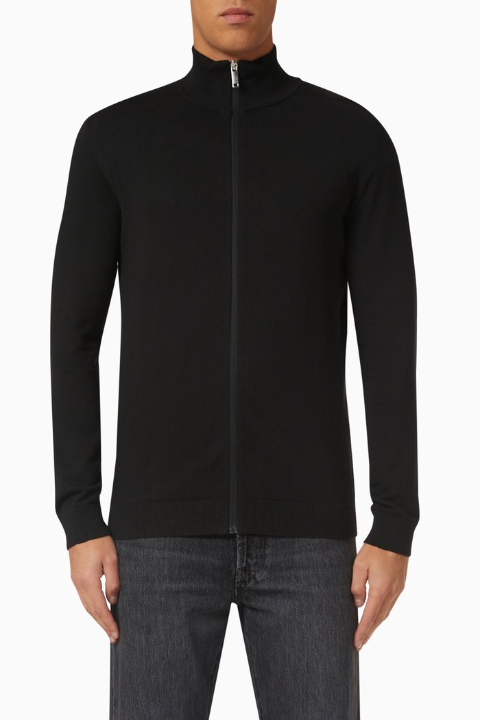

Cardigan in Pima Cotton, Black