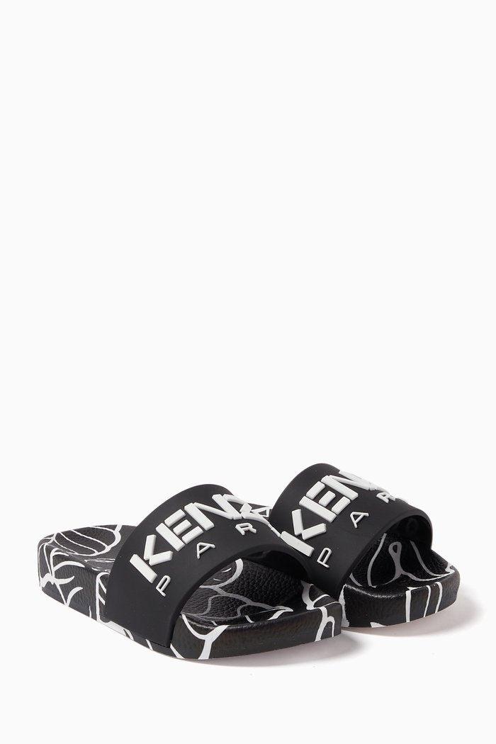 

Jungle Pool Slides in Rubber, Black