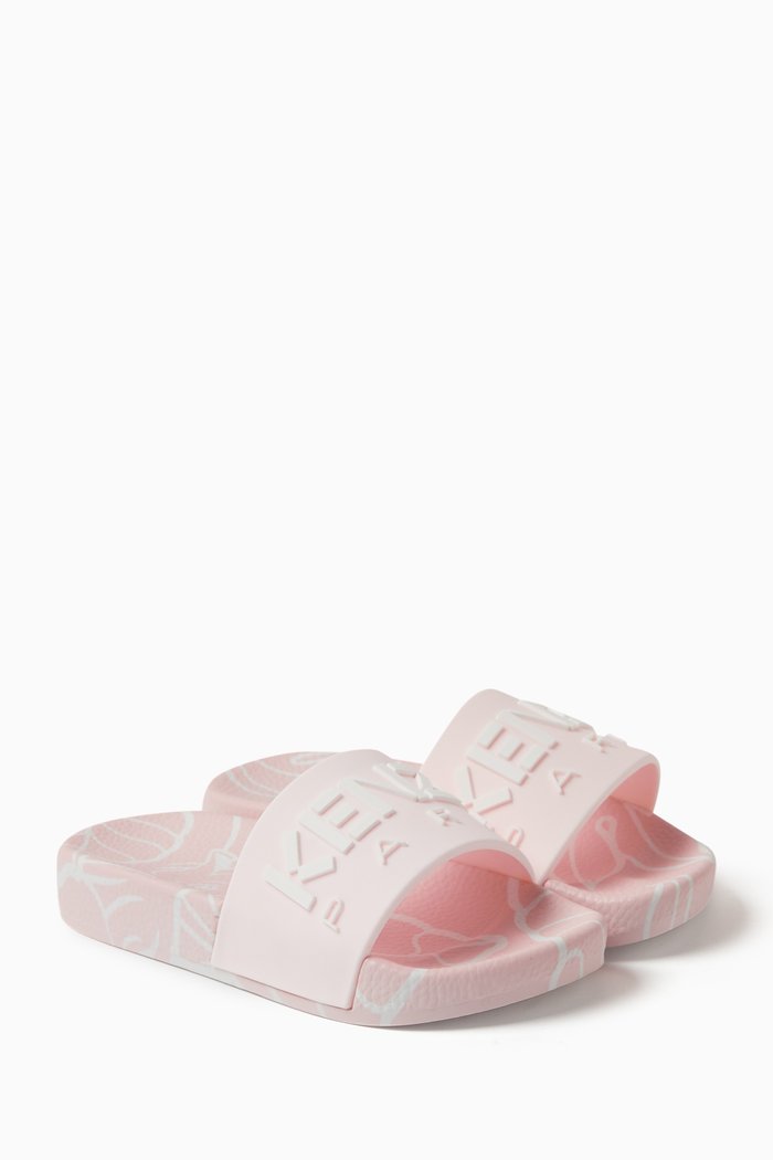 Jungle Pool Slides in Rubber, Pink