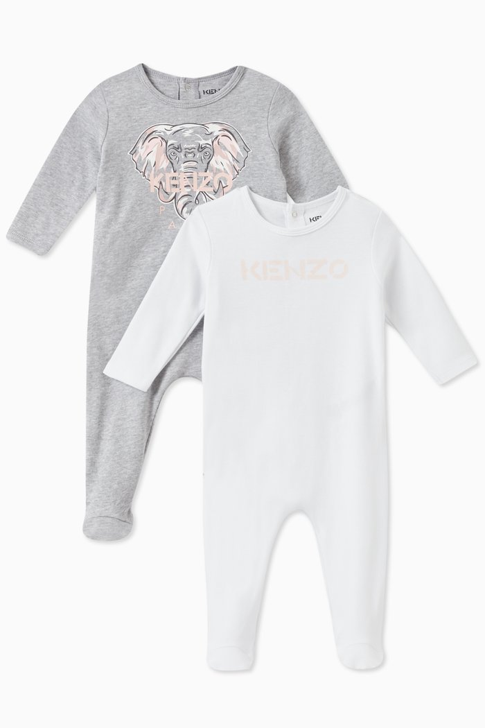 

Logo Print Pyjamas, Set of Two, Grey