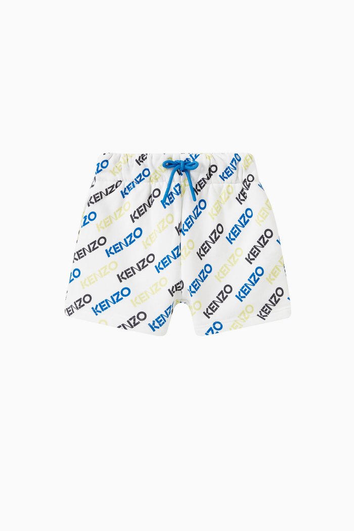 

Logo Print Shorts in Cotton, White