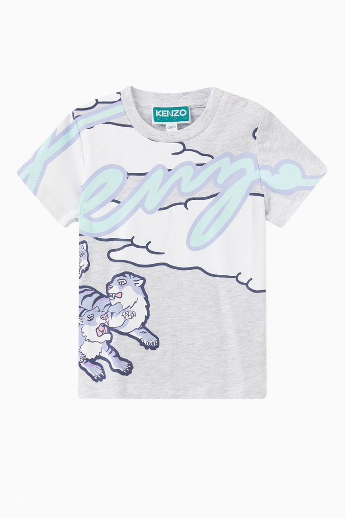 

Graphic-print T-shirt in Cotton-jersey, Grey