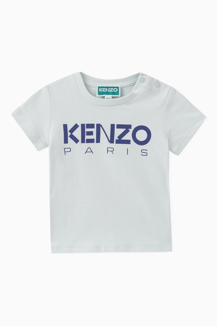

Logo Print T-Shirt in Cotton, Blue