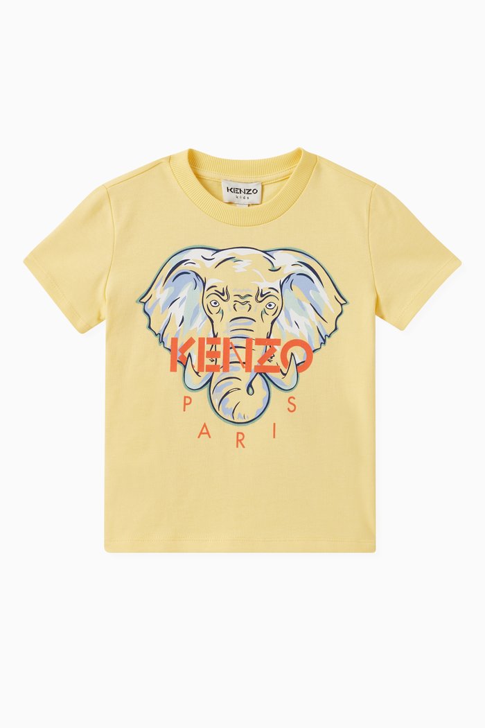 

Logo Print T-shirt in Cotton, Yellow