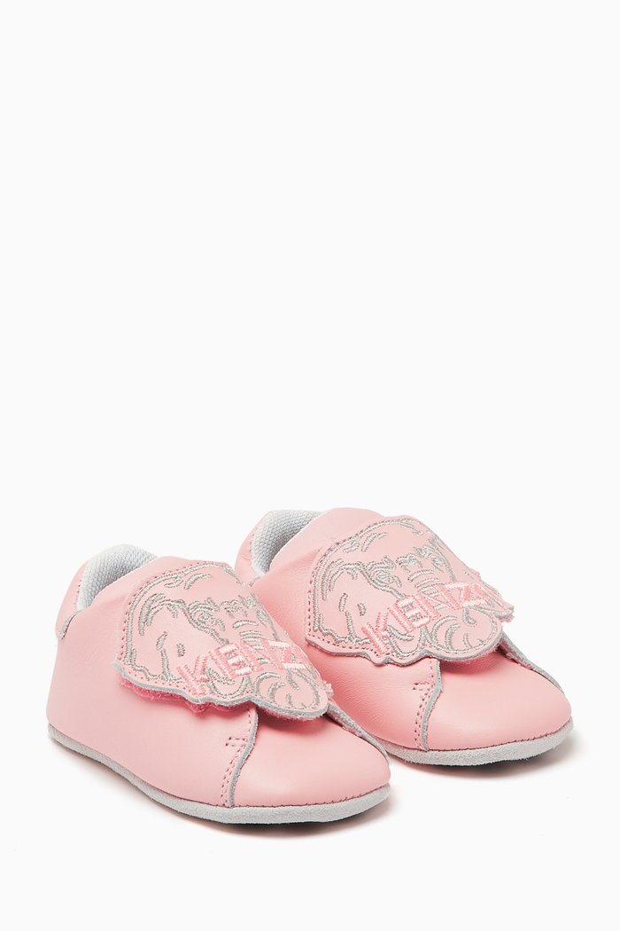 Elephant Logo Shoes in Leather, Pink