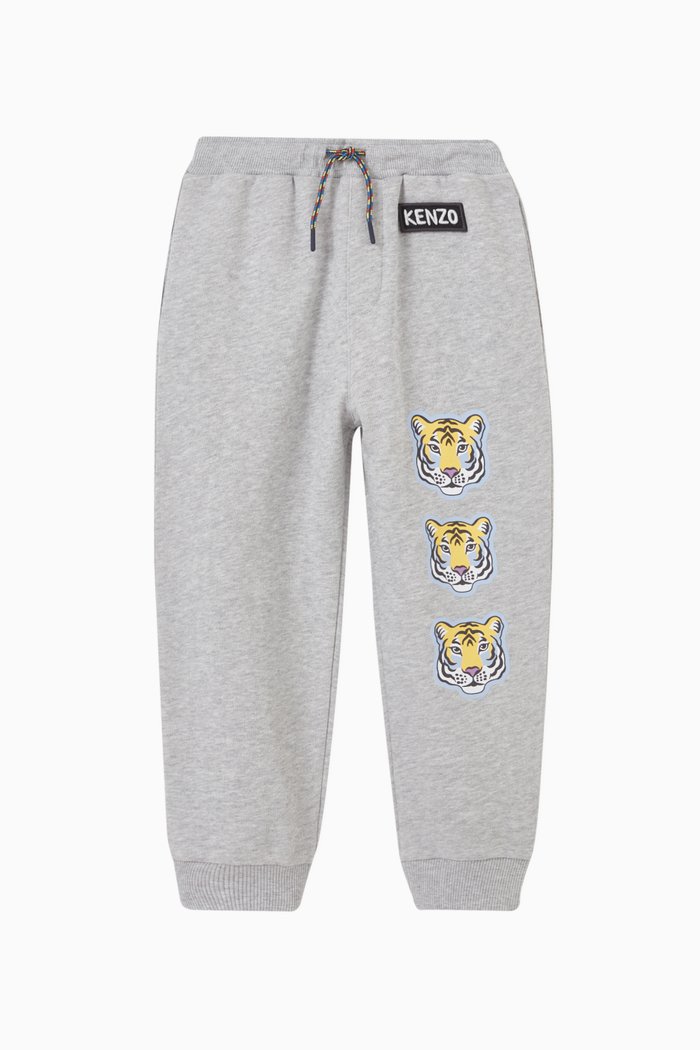 

Logo Tiger Sweatpants in Cotton, Grey